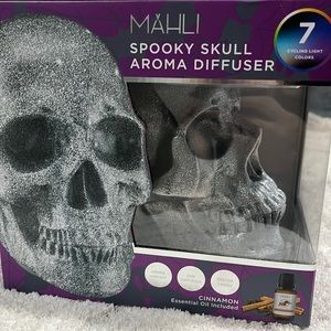 Mahli spooky silver glitter skull aroma diffuser Halloween TikTok trending